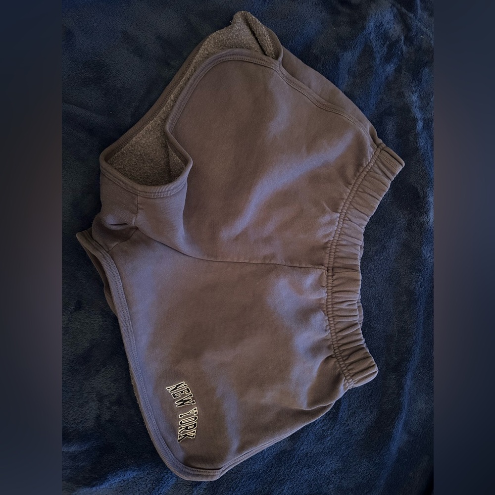 Gray shorts with New York lettering